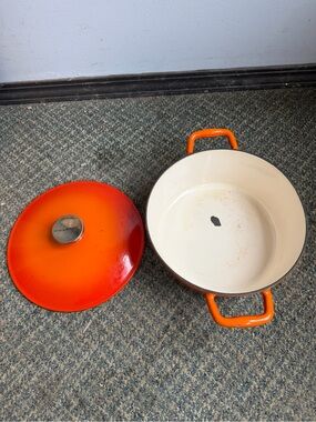 Lagostina Orange Enameled Cast Cooking Pot
